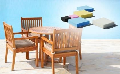 8 Sitzkissen Stuhlkissen Schaumstoffkissen Polster Auflage 50x50x4cm - 2