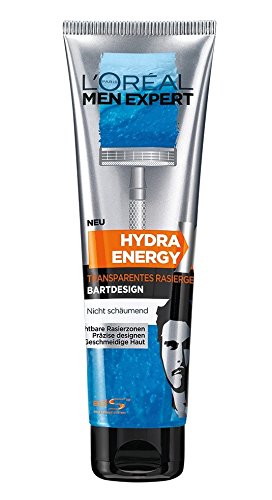 L'Oréal Men Expert Rasiergel 3-Tage-Bart Hydra Energy / ultra transparentes Rasiergel für den dreitage Bart / Präziser Bartstyle möglich, für normal und empfindliche Haut, 1 x 150 ml