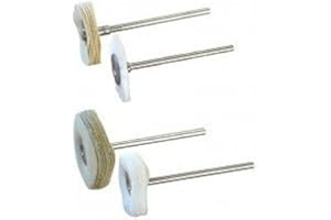 OUTIFRANCE Maxicraft 89739 Jeu de 2 disques de polissage ø 20 mm - chamois et flanelle, Blanc