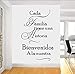 Produktbild yiyiyaya Vinyl Wandaufkleber Wunderbare Spanische Zitate Wandtattoo CADA Familia Tiene UNA Historia WILLKOMMEN zu Unseren für Heimtextilien 42x67 cm