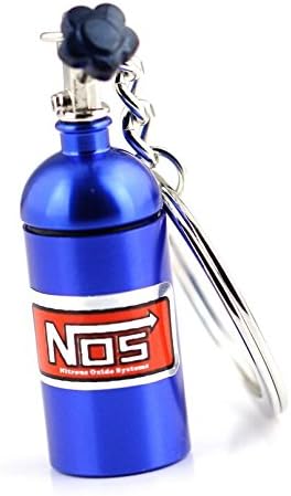 SHMGG Creative Mini Nitrous Oxide Bottle Keychain Keyring Auto Parts Models