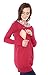 Mija – 2 in 1 Maternity & Nursing breastfeeding warm Hoodie Top Pullover 7102A (XXXL, Burgundy)