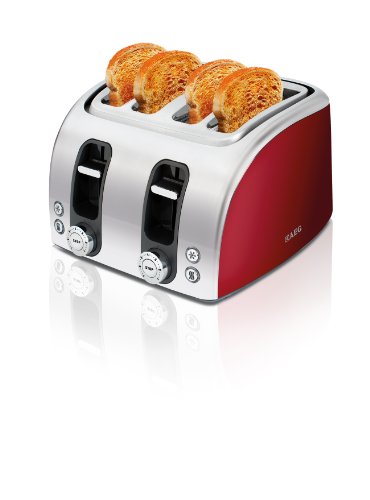 AEG AT7104R-U 4-Slot Toaster - Gloss Watermelon Red