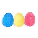 MoonLi Hand Exercise Ball Silicone Gel Soft Hand Therapy Stress Relief Exerciser Squeeze Health Restore Egg-shaped Ball For Finger, Hands and Grip Strengthening,Wrist, Finger, Forearm,Weight Lifting, Fitness, Massage