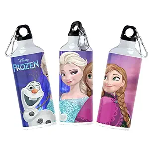 360Edutech, Frozen Princess Water Bottle Sipper 600ML, Aluminum, for Kids Boys Girls Men & Women, for Camping Cycling Trekking Schooling etc, Ideal for Hot and Cold Beverages, BPA Free, FPSV5