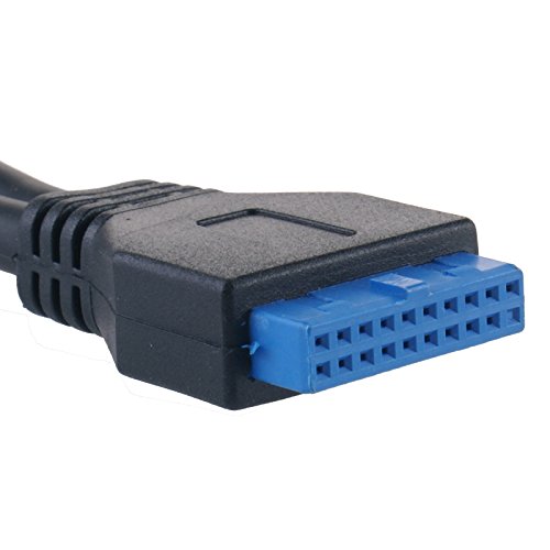 WANLONGXIN WLX-3508 3,5-Zoll-USB-3.0-Frontplatten-Diskettenlaufwerk mit 2-Port-USB-3.0-Nabe (20-poliger Anschluss und 2-Fuß-Adapterkabel) - 7