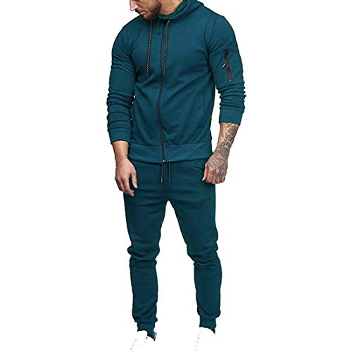 OEAK Survêtement Homme Ensemble Pantalon de Sport Sweatshirt à Capuche Survetement Football Jogging Homme Tenue de Sport 2 Pièces Running Loisir
