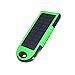 Produktbild Solar Ladegerät, zantec 5000 mAh Bank von Leistung Solar mit Solarpanel Port, Shockproof Ladegerät Wasserdicht Akku-Solar mit LED Notlicht für Smartphone. grün