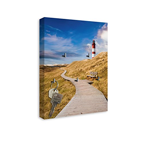 Schlüsselbrett mit Design Weg zum Leuchtturm Schlüsselboard Schlüsselhaken SB329 - 2