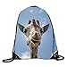 Produktbild gthytjhv Giraffe Sky Sackpack Drawstring Backpack Waterproof Gymsack Daypack for Men Women Giraffe Sky1 Lightweight Unique 16.9x14.2