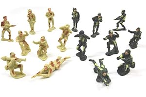 ZYZYZK PETERKIN CLASSICS | Soldier World 16-Piece Set | 4.5-9cm Plastic Soldier Figures For Children | Military Figures | Roleplay Toys | Educational Toys | Ages 3+