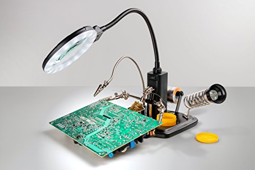 Fixpoint Löthilfe mit LED-Lampe | Schwanenhals-Krokodilklemme Lupe mit LED Lampe, 1 Stück, 45241 - 2
