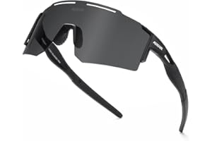 GoHZQ Polarised Sports Sunglasses for Men Womens Polarized Cycling Sunglasses UV400 Protection TR90 Superlight Frame Glasses for Skiing, Running