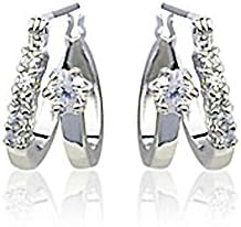 La Vivacita Regent loop Earrings with swarovski crystal 18ct gold plated gift for women and girls