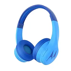 Motorola Squads 300 Wireless Bluetooth Over The Ear Headphone with Mic (Blue)