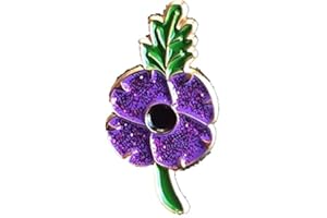 Maple2009 Rare Purple Animal In World War Peace WWI Red Poppy Remembrance Day Enamel Pin Badge Brooch