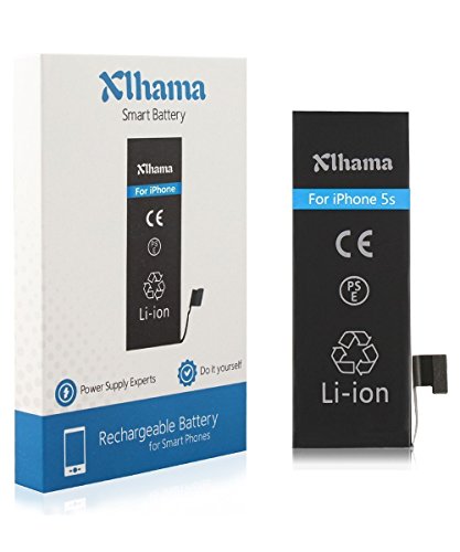 Batterie Compatible pour iPhone 5S Li-ion 1560mAh avec Kits d outil de R  paration Feuille en verre tremp   Manuel de R  paration en Francais et Adh  sif double face Nouveau remplacement de batterie est 0-cycle  24 mois de garantie Production de 2018