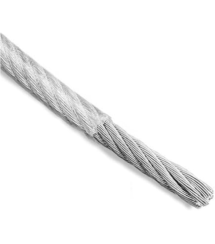 Cavo In Acciaio Inox 304 Rivestito In PVC Trasparente | Diametri 0,8/1/2/3/4/5/6/8mm, Lunghezze 10/50/100 M