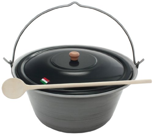 Grillplanet® Gulaschkessel 22 Liter Eisen und Deckel, original in Ungarn hergestellt