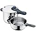 Produktbild WMF Perfect Plus Schnellkochtopf Set 2-teilig 6,5l & 3,0l, Cromargan Edelstahl poliert, 2 Kochstufen Einhand-Kochstufenregler, induktionsgeeignet, spülmaschinengeeignet, Ø 22 cm