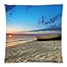 Produktbild NDJHEH Kissenbezüge Lyster Shop Beach Coastal Boat Sunset #5064W 18 x 18 Pillow Case Decor Cushion Cover