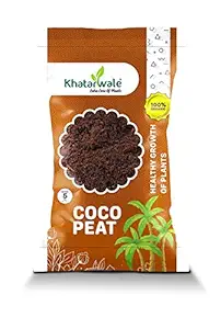 Khatarwale - Organic Cocopeat (5kg) - Ready to Use Compost for Home-Office, Indoor-Outdoor Plants, Gardens