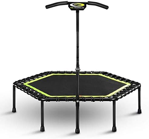 Mini Hexagon Mini Exercise Indoor Fitness Rebounder with Adjustable Handle Bar for Kids - Best Urban Cardio Workout Home Trainer– Max Limit 330 lbs