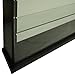WATSONS EXHIBIT - Solid Wood 4 Shelf Glass Wall Display Cabinet - Black