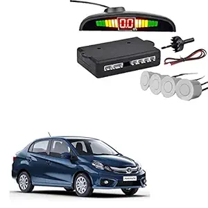 SYKIT Car Reverse Parking Sensors Assistant WHITE Color for Honda Amaze