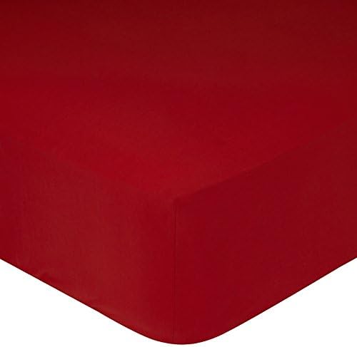 100% Cotton 16"/40CM Extra Deep Fitted Sheet By Sasa Craze Bedding (Single, Red)