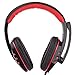 Produktbild Gaming-Headset mit Mikrofon für PS4, Xbox One, 3,5 mm Over-Kopfhörer, Bass, Computer Lautstärkeregler für Sony PS4, PC, Tablet, Laptop, Smartphone, Xbox One S schwarz/rot