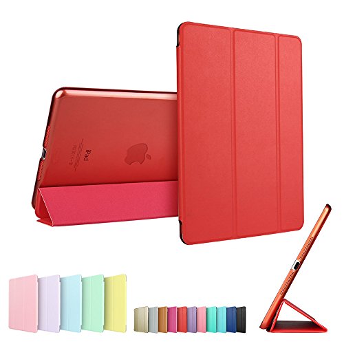 iPad Mini Hülle, ESR® Yippee Series Auto Aufwachen / Schlaf Funktion PU Ledertasche mit Durchschaubar Rückseite Abdeckung Schutzhülle für iPad mini 3/2/1 (Leidenschaftliches Rot) - 9
