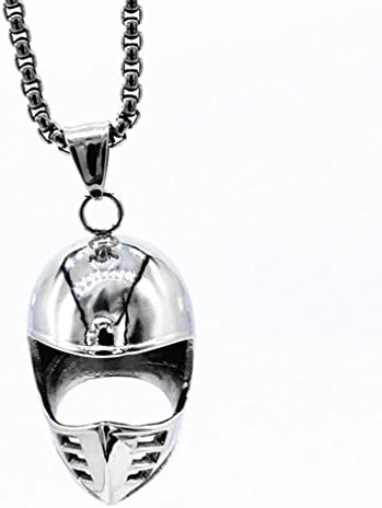 TINGTING Necklace Stainless Steel Silver Helmet Necklace Pendant World Cup Sport Men Necklace Jewelry