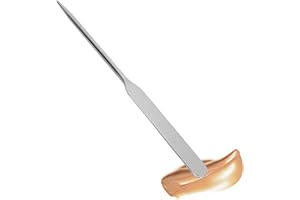 Sminkspatel,Sminkblandningspalett i Rostfritt Stål Liquid Foundation Spatel Ergonomisk Nail Art Makeup Stång för Makeup Art