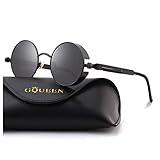 gafas sol cara redonda hombre Lentes de protección UV400 puede bloquear el 100% de los rayos UVA y UVB. UV400 clasificados gafas de sol son esenciales para proteger los ojos contra daño UV a largo plazo y mantener sus ojos sanos cuando vaya en actividades externas.