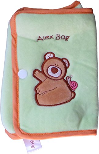 Preisvergleich Produktbild Alex Bog Feuchttücher Tasche - Bär und Schnecke Grün / Orange / Mehrfarbig