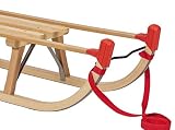 Impag® Holzschlitten Rodelschlitten mit Zuggurt und Lehne Davos 115 cm lang - 3
