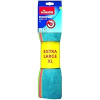 Vileda Colors Set Panni Multiuso per Vetri, Bagno, Cucina, Mobili, in Microfibra, Colori Assortiti, XL, 36 x 38 cm, 4 unit&agrave;