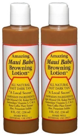 Two Pack Maui Babe Tan Enhancing Browning Lotion 8Oz