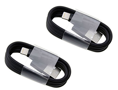 2x Original iPrime® 1 Meter Lightning USB Kabel Ladekabel Datenkabel für Apple iPhone 5/5s/5c, iPhone 6/6s, iPhone 6 Plus/6s Plus, iPhone 7, iPhone 7 Plus, iPod und iPad in Schwarz - 1m