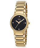 Rado R30528713 Damen-Centrix Diamant goldfarbene SS Schwarz Zifferblatt goldfarbene SS Armbanduhr