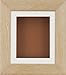 BabyRice Deep Box Display Frame for 2D 3D Art Objects Medal Keepsake Baby Casts 1st Bootees Flowers Solid Oak / Cream Mount / Brown backing