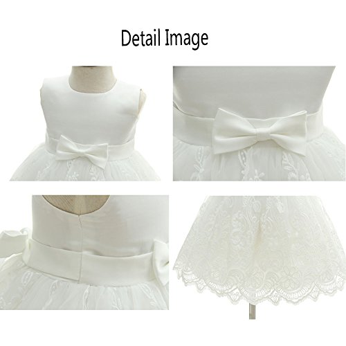 AHAHA Baby Mädchen Prinzessin Kleid Blumenmädchenkleid Taufkleid Festlich Kleid Hochzeit Partykleid Festzug Babybekleidung - 5