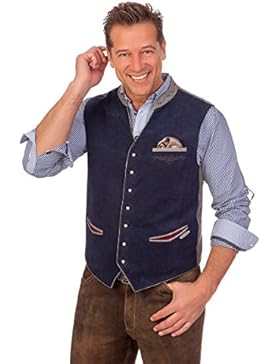 Trachten Weste - DIETBERT - dunkelblau, rot