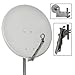 Produktbild Dur-Line Select Sat Antenne 75cm Aluminium Digital Sat Schüssel Spiegel in Hellgrau FullHD HDTV 3D tauglich NEU