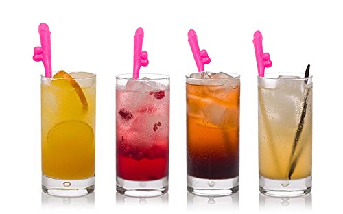 iLoveCos Hen Night Willy Penis Cocktail Strohhalme Hen Party Zubehör Trinkhalme Saugen Strohhalme heiß Rosa Pack von 20 - 5