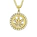 Produktbild Qiulv Gras Blatt Anhänger Wirbeligig Bling Hiphop Vergoldet Halskette Charme Kette Schmuck Einzigartig Männer Junge,Gold