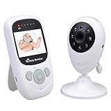 2.4GHz Video Babyphone mit Kamera Intercom Baby Monitor 2.4 Zoll TFT LCD Display/Bildschirm (IR Nachtsicht, Zwei Wege Gegensprechanlage, 4 Lullabies,Temperaturerfassung)
