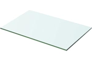 Tidyard Shelf Panel Glass Clear Multiple Sizes Toughened Strong and Durable for Shower Bath as Brackets 50x25 cm