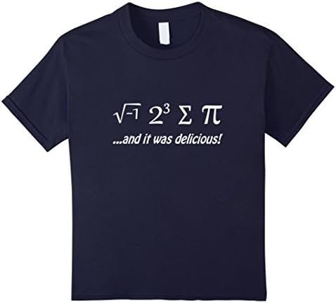 I Ate Some Pi And It Was Delicious Math Symbol Shirt - Kids 12 - Navy